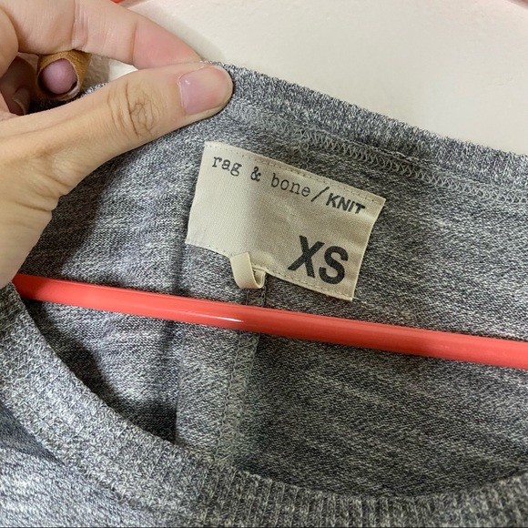 NO OFFERS RAG & BONE gray striped short sleeve t-shirt dress - Picture 9 of 14